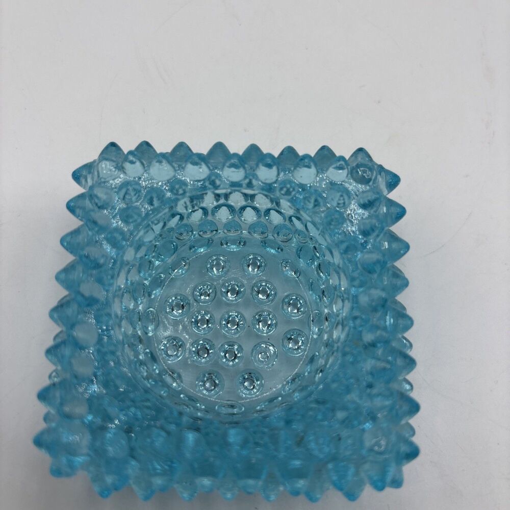 VTG Fenton Square Spiked Hobnail Tea Light Candle Holder Votive Salt Cellar